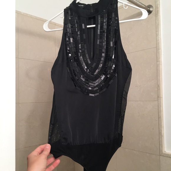 Bebe halter sequence and fine mesh bodysuit - Picture 1 of 3
